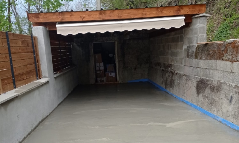 Dalle à la bétonniére