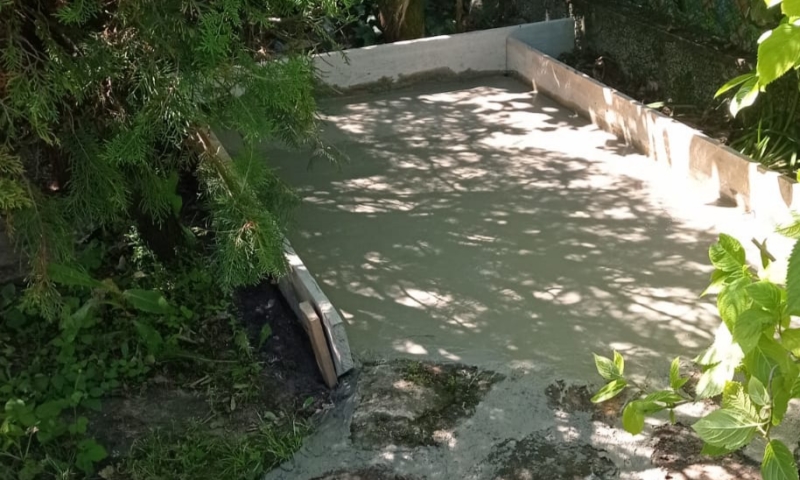 Dalle à la bétonniére